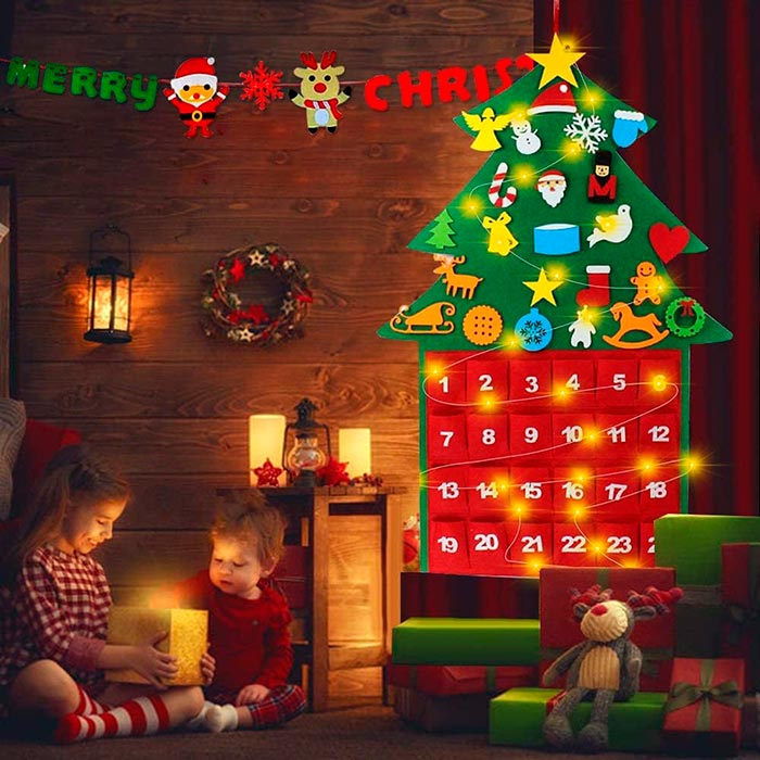 AdventTree, albero di Natale in feltro con calendario - Image 5