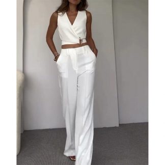 BELKOMPL-SIV-S/M, Elegante top bianco con design unico - Image 5