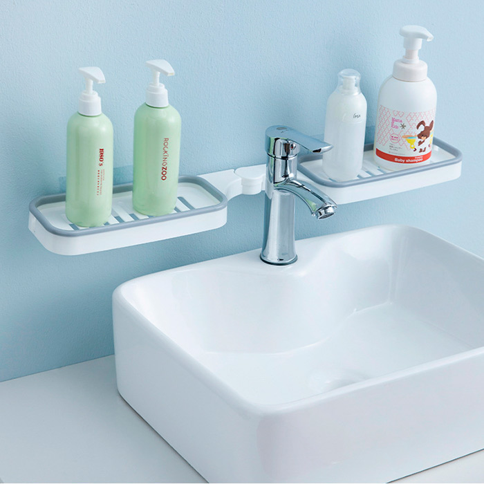 La mensola da bagno ha delle fessure per il drenaggio dell'acqua, che prevengono l'accumulo di sporco e muffa!