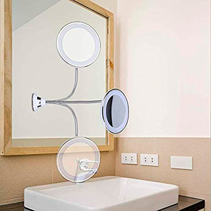 BeautyMirror, uno specchio con ingrandimento, potente luce LED e un supporto flessibile - Image 5