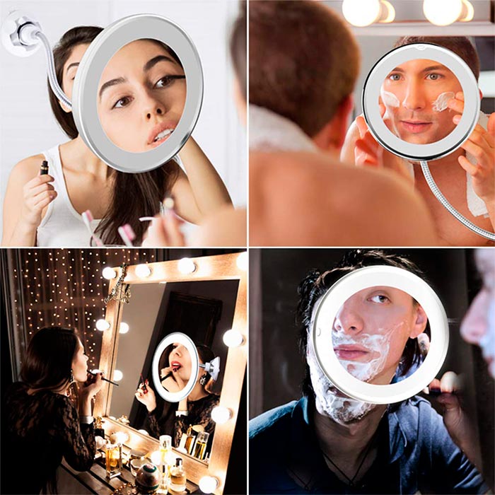 BeautyMirror, uno specchio con ingrandimento, potente luce LED e un supporto flessibile - Image 8