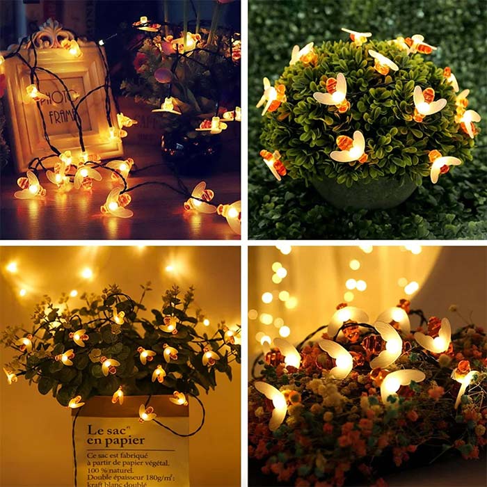 BeeLights, lampada solare con 30 luci a LED a forma di api - Image 6