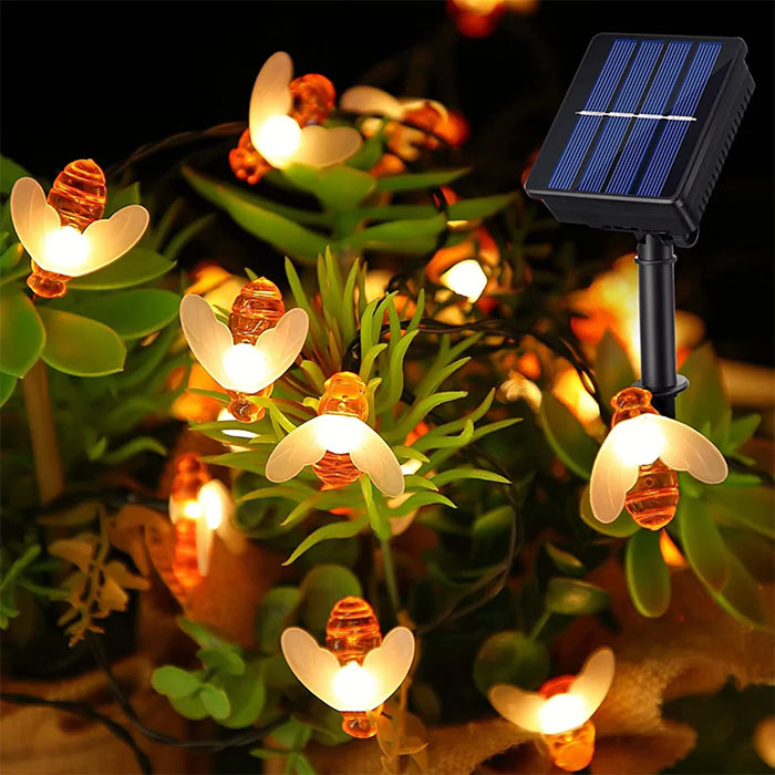 BeeLights, lampada solare con 30 luci a LED a forma di api - Image 7