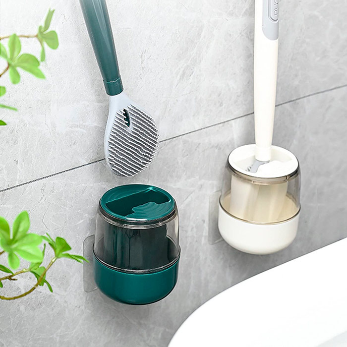 La spazzola per la pulizia del water è realizzata in silicone di alta qualità che non danneggia le superfici e rimuove contemporaneamente le macchie ostinate!