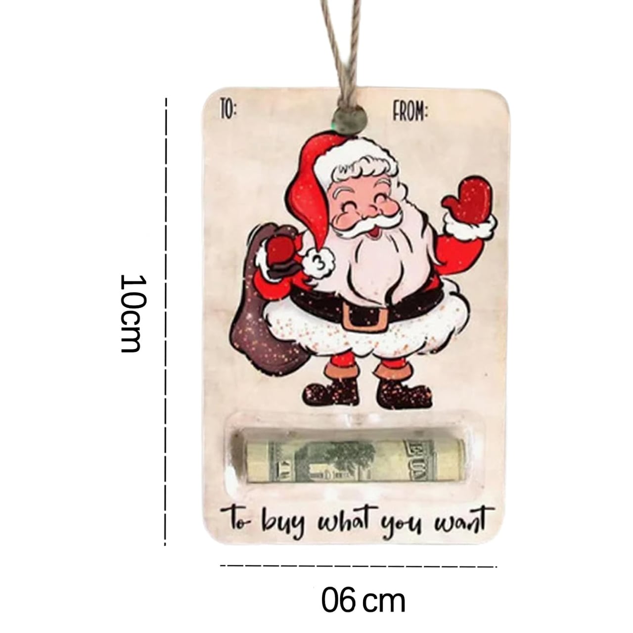 BestGift, biglietto di Natale con scomparto per soldi (3 pezzi) - Image 1