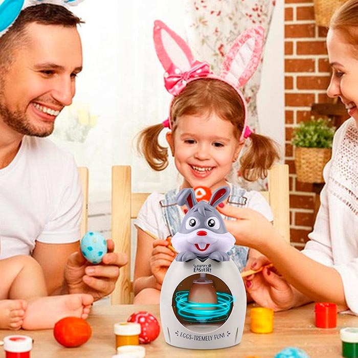 Questo ricco set per colorare le uova di Pasqua contiene 8 pennarelli colorati e 6 uova di plastica!