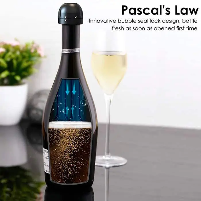 CapLock, tappo per bottiglia sottovuoto (1 per vino + 1 per champagne) - Image 2