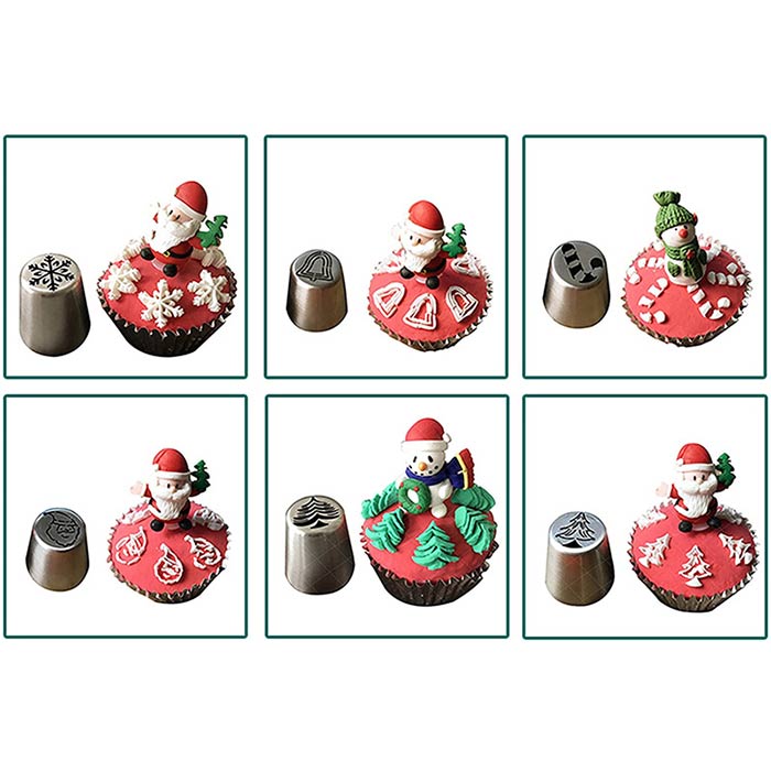 ChrismatNozzles, set per decorazioni festive di torte e altri dolci - Image 9