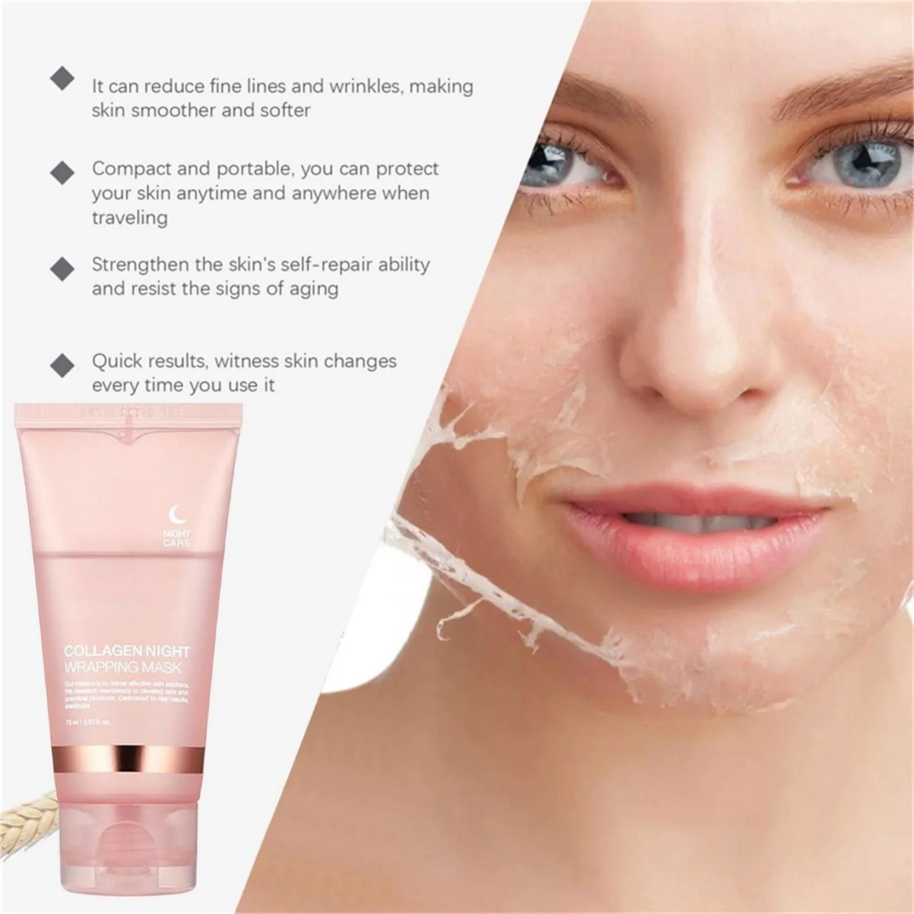 CollagenMask, maschera viso peel-off al collagene da lasciare agire durante la notte (1+1 GRATIS) - Image 9