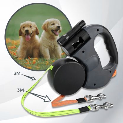 DDR-TST, Guinzaglio doppio per cani FlexiPaws - Image 2
