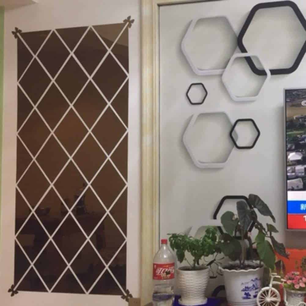 DiamondMirror, adesivi a specchio a forma di diamante che illuminano ogni ambiente (32 pz.) - Image 2