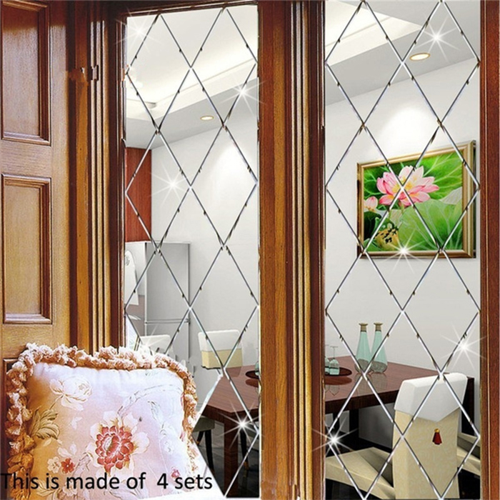 DiamondMirror, adesivi a specchio a forma di diamante che illuminano ogni ambiente (32 pz.) - Image 8
