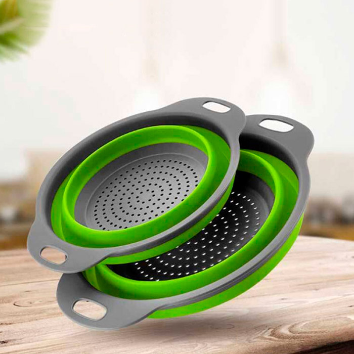 Il contenitore in silicone a forma di scolapasta è la scelta perfetta per lavare facilmente frutta, verdura e altri alimenti!