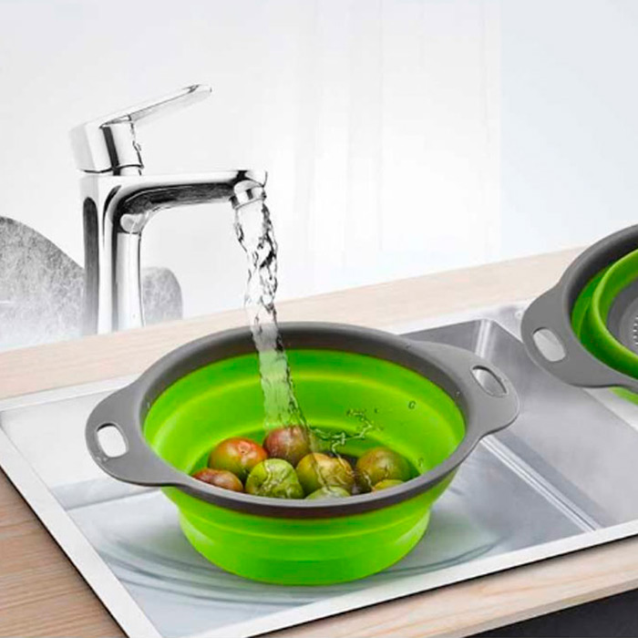Lo scolapasta in silicone è realizzato con materiali sicuri, atossici e adatti alla conservazione degli alimenti!