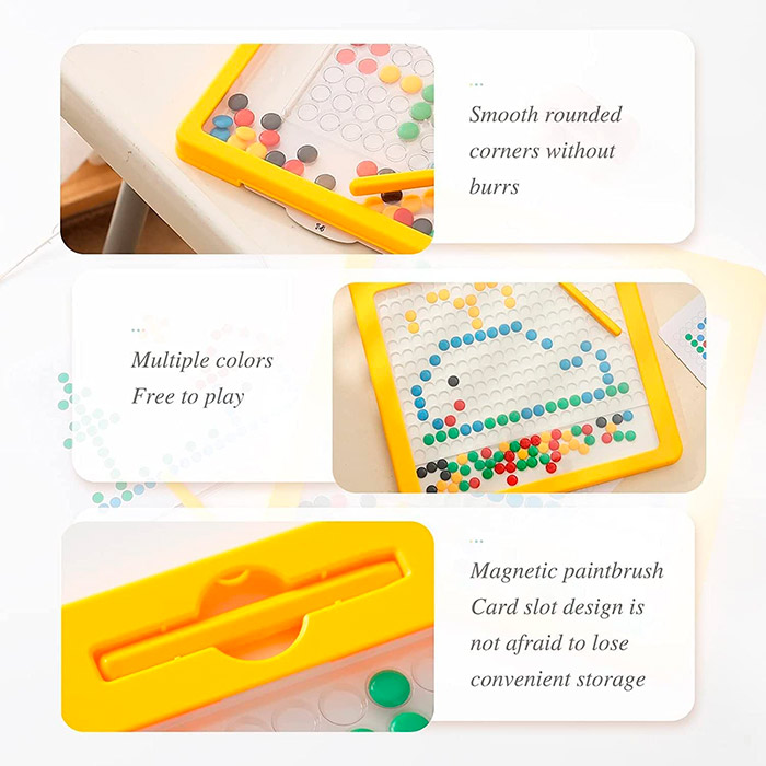 Questo gioco educativo stimola la creatività dei bambini e sviluppa le loro capacità motorie e cognitive.
