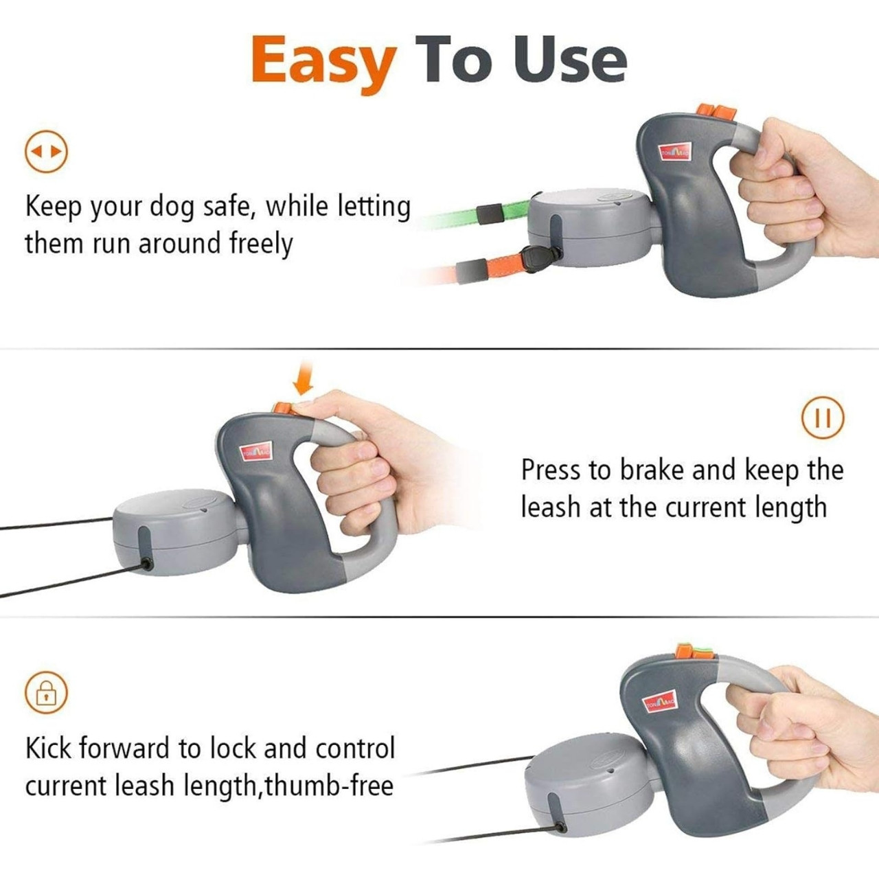DoubleLeash, guinzaglio retrattile per due cani - Image 5