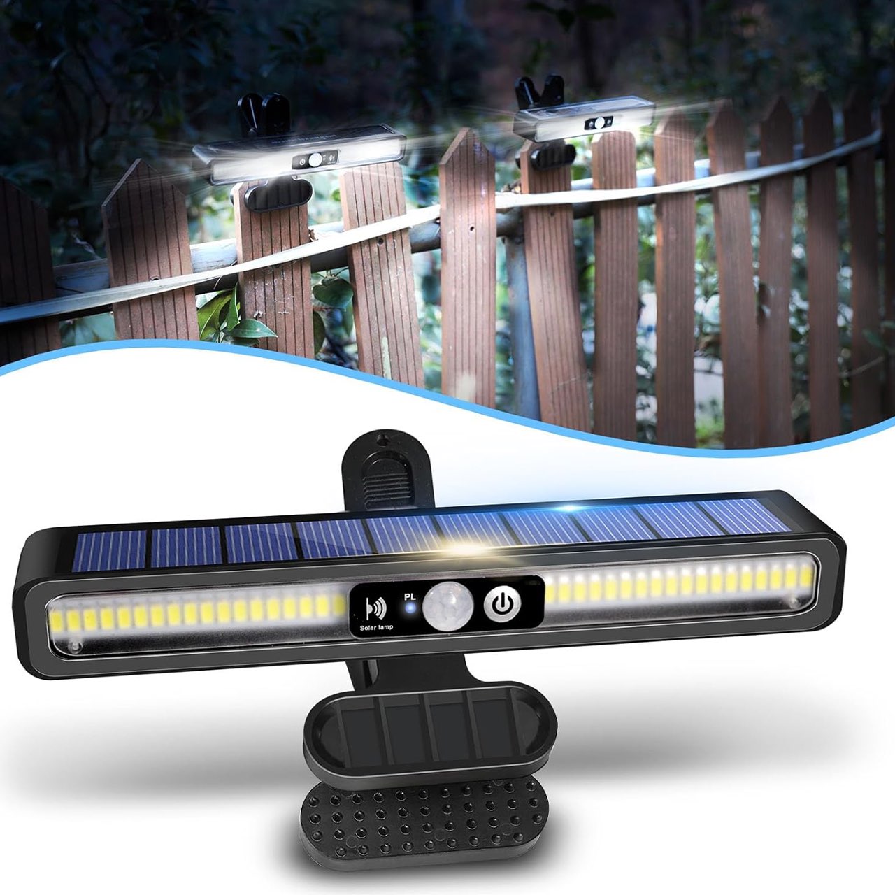 LampClip, lampada solare da esterno con sensore di movimento