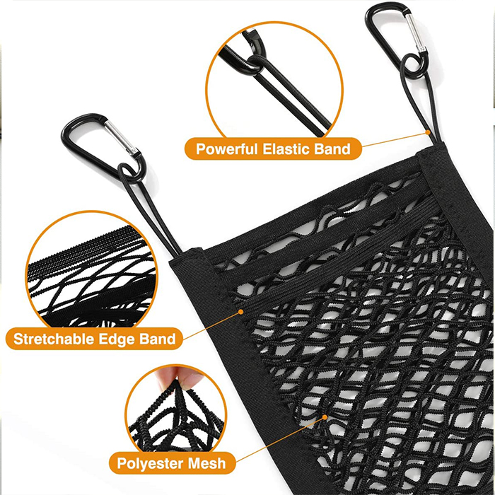 ElasticNet, divisorio per auto in rete con 2 tasche aggiuntive - Image 4