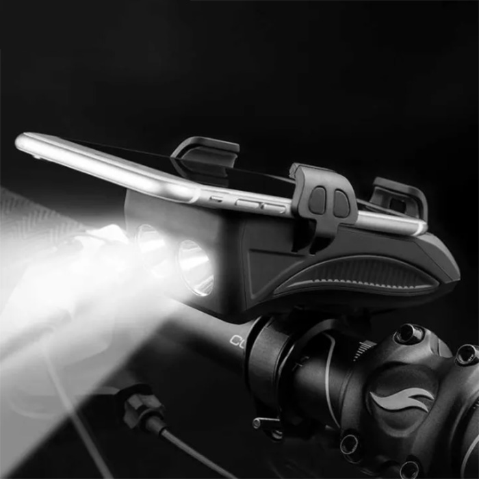 FastBike combina una torcia, stazione di ricarica, campanello e supporto per telefono!