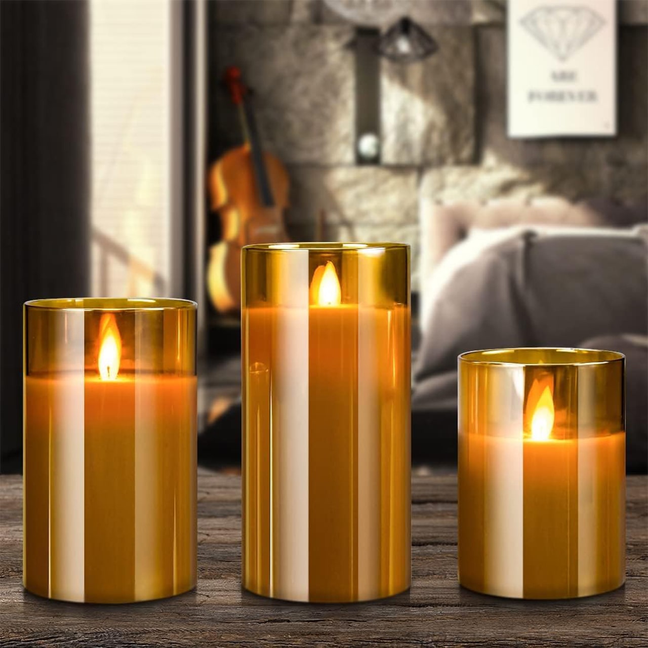 FlickCandles, set di eleganti candele decorative (3 pezzi) - Image 8