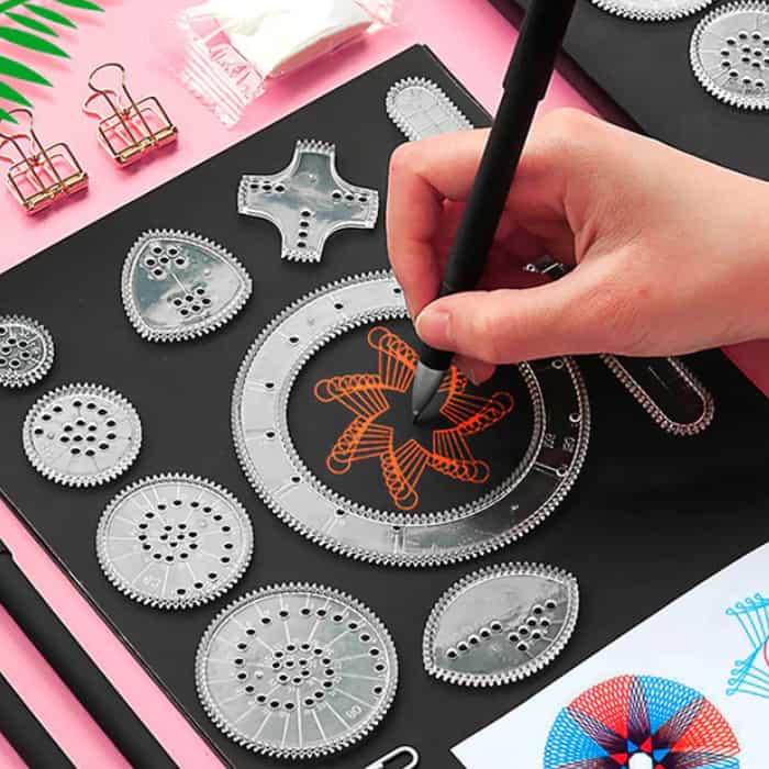 GeoArtKit, un set da disegno di 27 pezzi con spirografi geometrici - Image 3