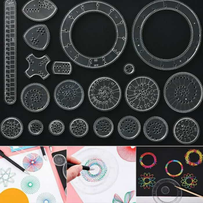 GeoArtKit, un set da disegno di 27 pezzi con spirografi geometrici - Image 10