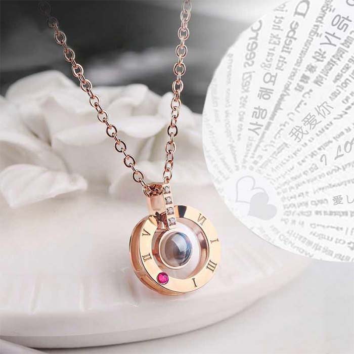 GiftBox, collana con scatola regalo e bellissima rosa artificiale - Image 6