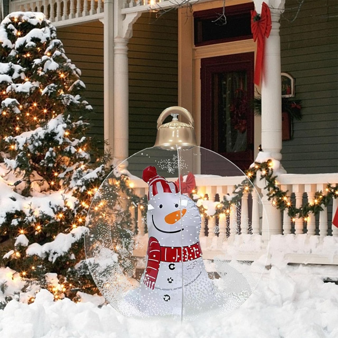 GlowySnowy, pallone di Natale con motivo di pupazzo di neve e luce - Image 1