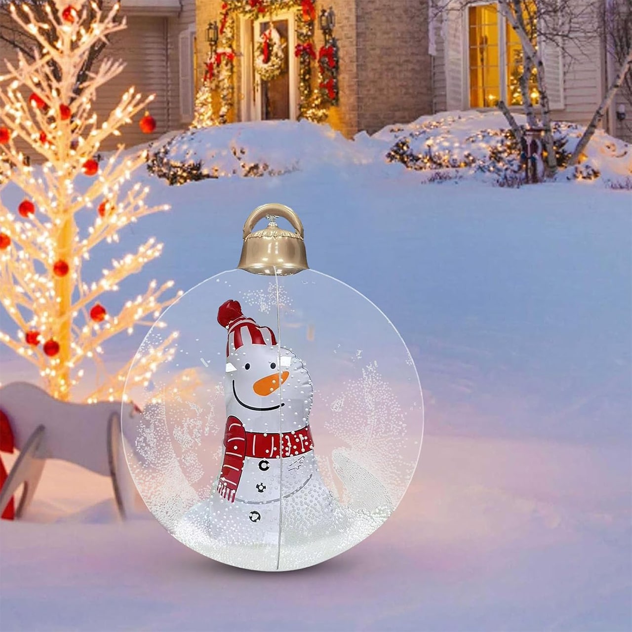 GlowySnowy, pallone di Natale con motivo di pupazzo di neve e luce - Image 3