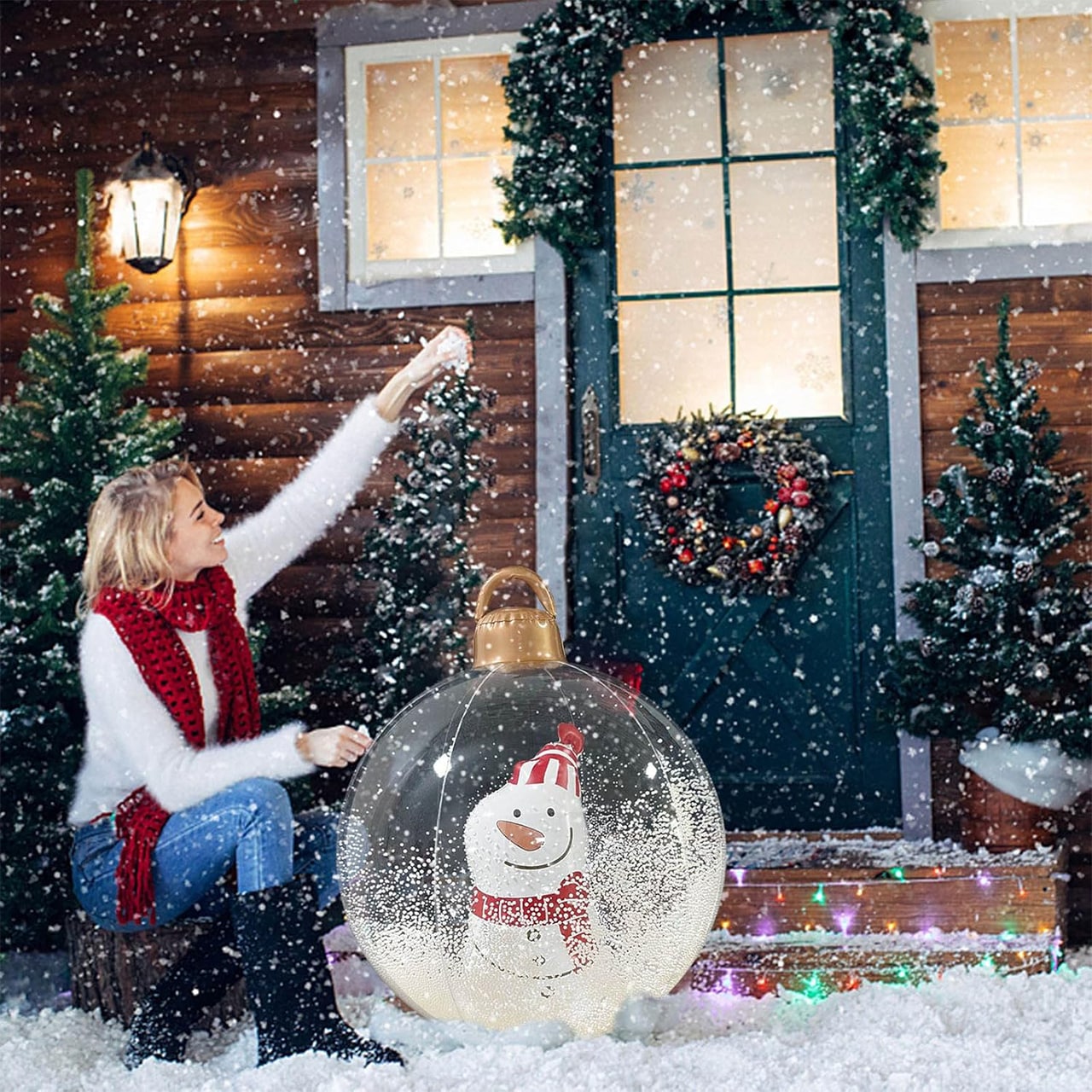 GlowySnowy, pallone di Natale con motivo di pupazzo di neve e luce - Image 7