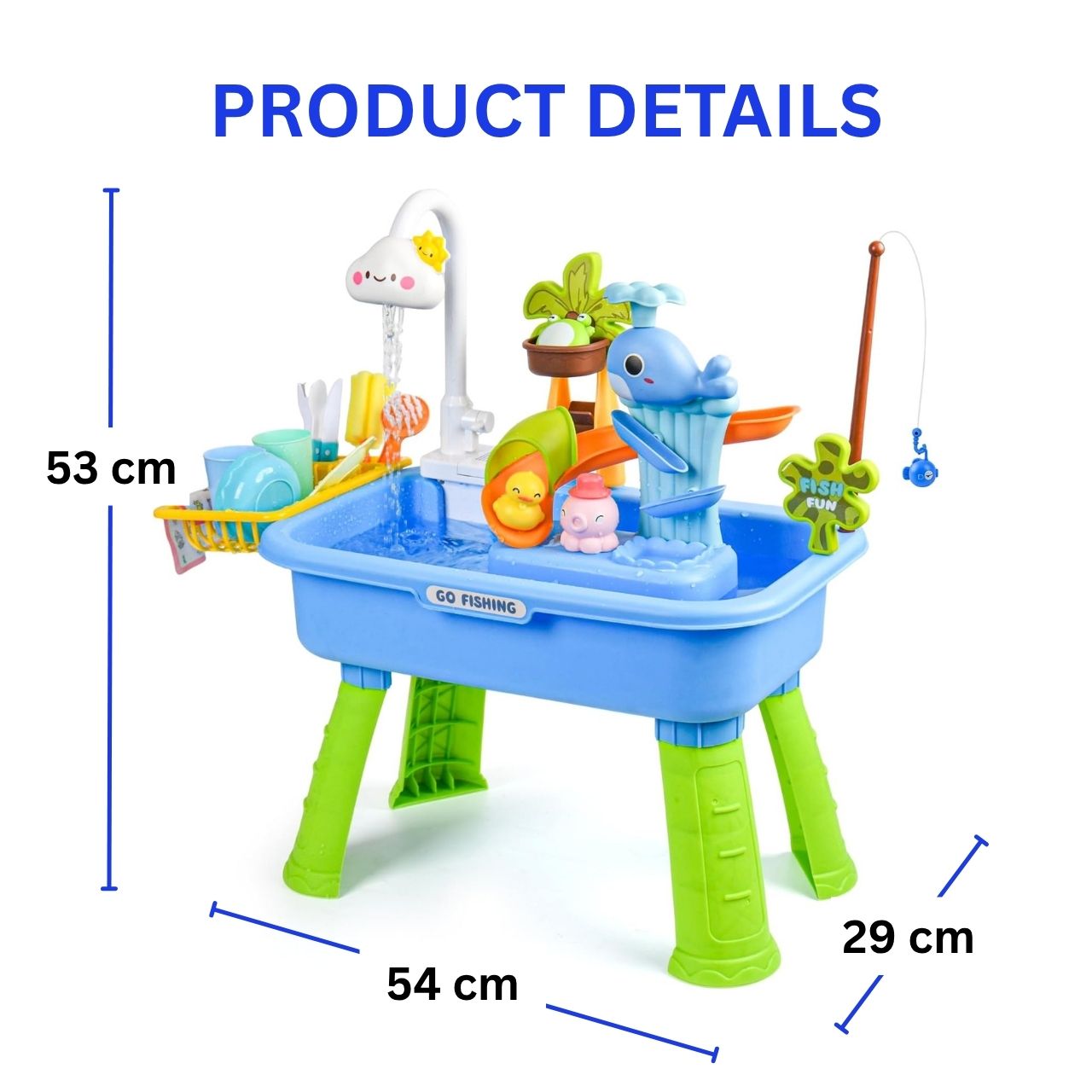 Tavolo d'acqua e sabbia per bambini, GoFishing - Image 6