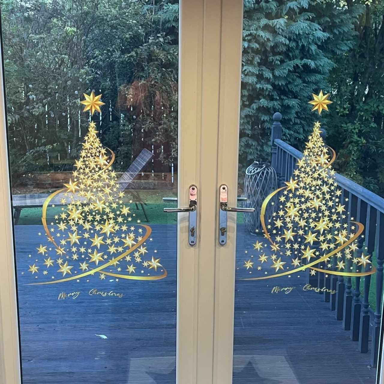 GoldenTree, adesivi per finestre di Natale in oro (2 pezzi) - Image 2