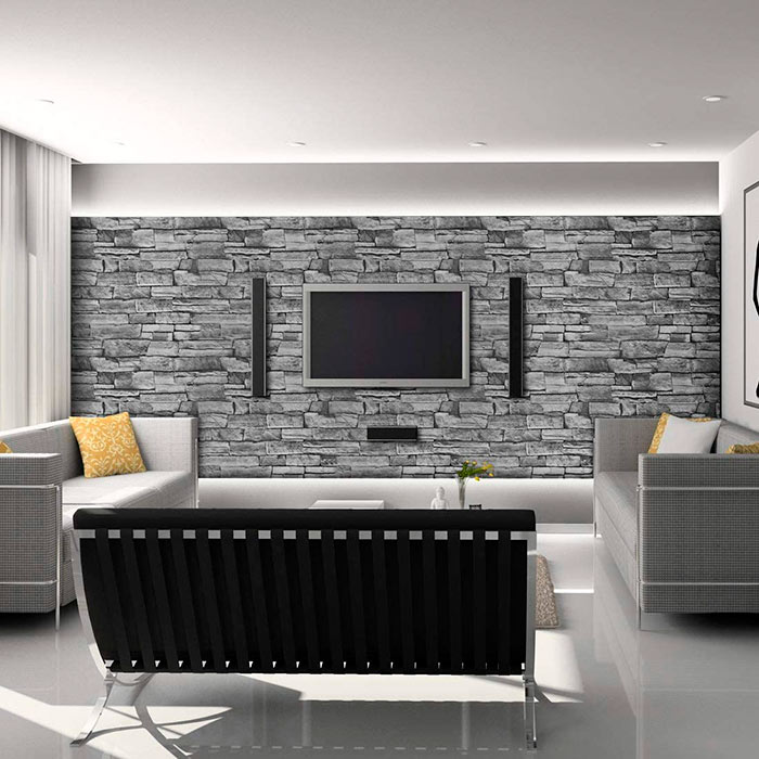 GreyBricks, adesivi murali  con effetto mattone 3D grigio - Image 5