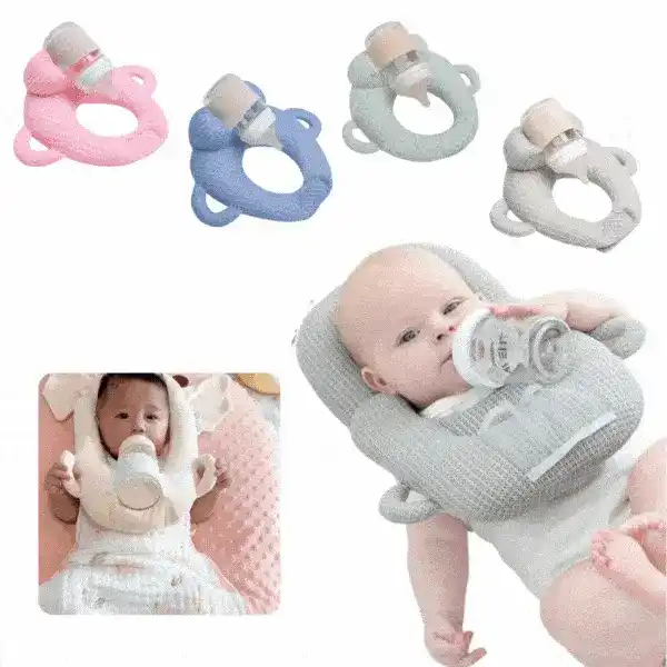 Cuscino per l'allattamento con portabiberon