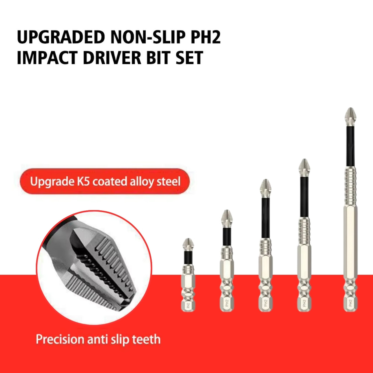 ImpactBits, set di 5 punte magnetiche per cacciavite - Image 4