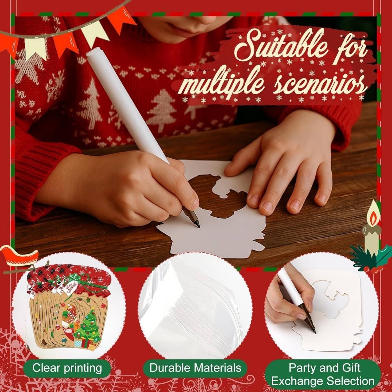 JarGifts, Set di Biglietti di Natale (48 pezzi) - Image 8