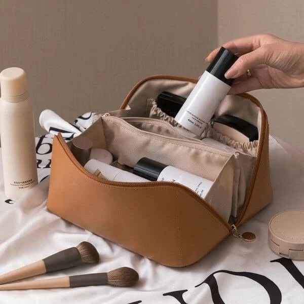 Ampia borsa cosmetica, KOZMETBAG-KONJAK - Image 11