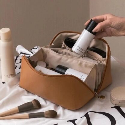 Ampia borsa cosmetica, KOZMETBAG-KONJAK - Image 5