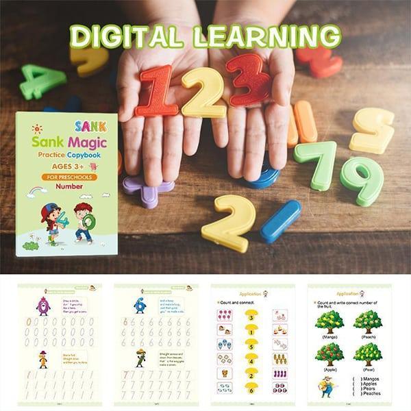 KidBook, set di 4 quaderni per scrivere e disegnare con la penna magica, che svanisce automaticamente quando è asciutta - Image 6