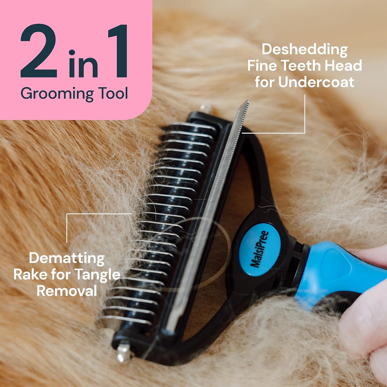 Rimozione facile ed efficace dei nodi e del pelo in eccesso!