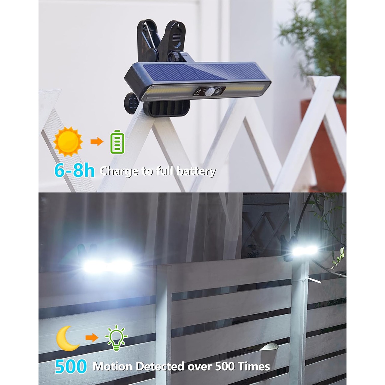 La lampada si ricarica con energia solare durante il giorno e inizia a brillare la sera!
