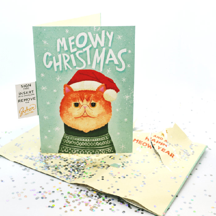 MeowCard, una divertente cartolina di Natale con un gatto - Image 5