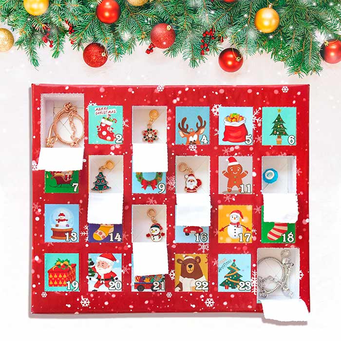 MerryChristmas, calendario dell'avvento con ciondoli per braccialetti - Image 3