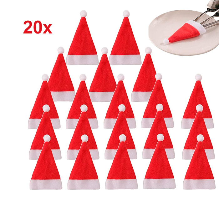 MiniSantaHats, tasca per cappello di Babbo Natale (20 pezzi) - Image 1