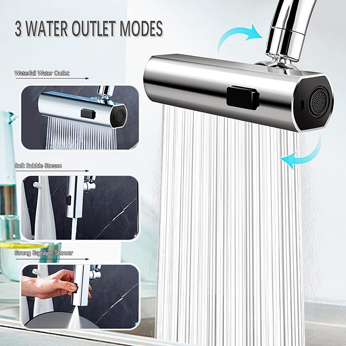 ModernFaucet, l'estensore del rubinetto con 3 uscite d'acqua - Image 4