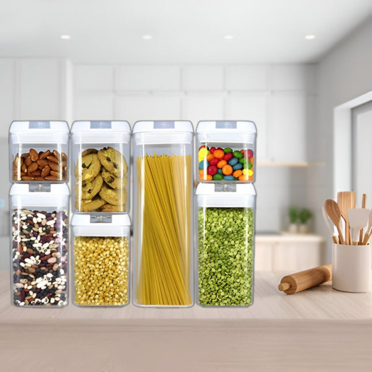 OrgaSet, set da 7 pezzi di contenitori per la conservazione degli alimenti - Image 4