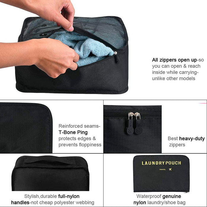 PackingBags, organizzatori da viaggio per ordine in valigia e zaino (6 pezzi) - Image 5