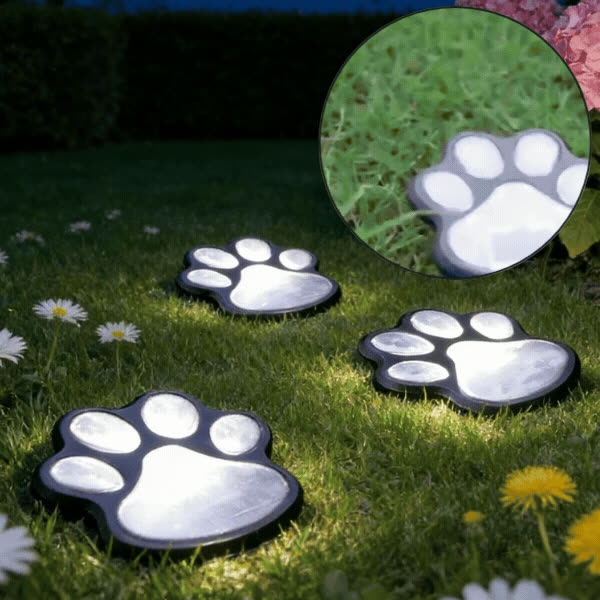 Luci LED solari a forma di zampa, Paws - video