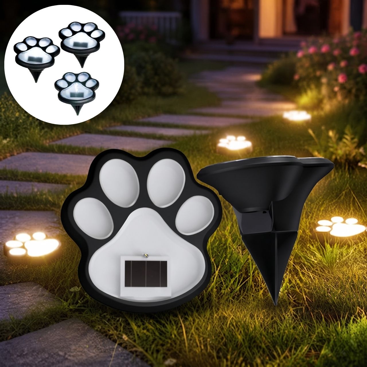 Luci LED solari a forma di zampa, Paws - Image 3