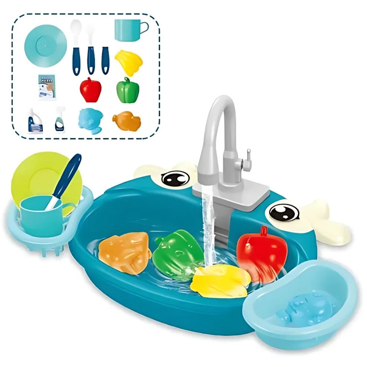 PlaySink, set cucina per bambini con lavandino - Image 3